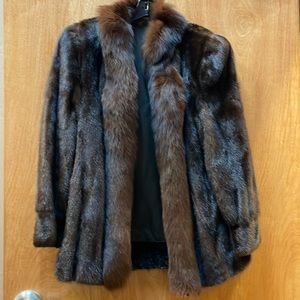 Authentic Mink vintage Brown Fur Coat.